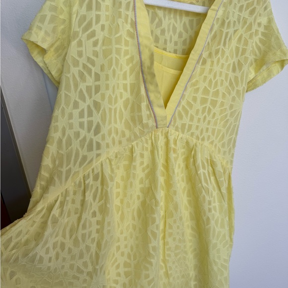 RARE French Short Sleeve Sheer Dress with Slip! By Opullence Paris. Size small. - Picture 6 of 9